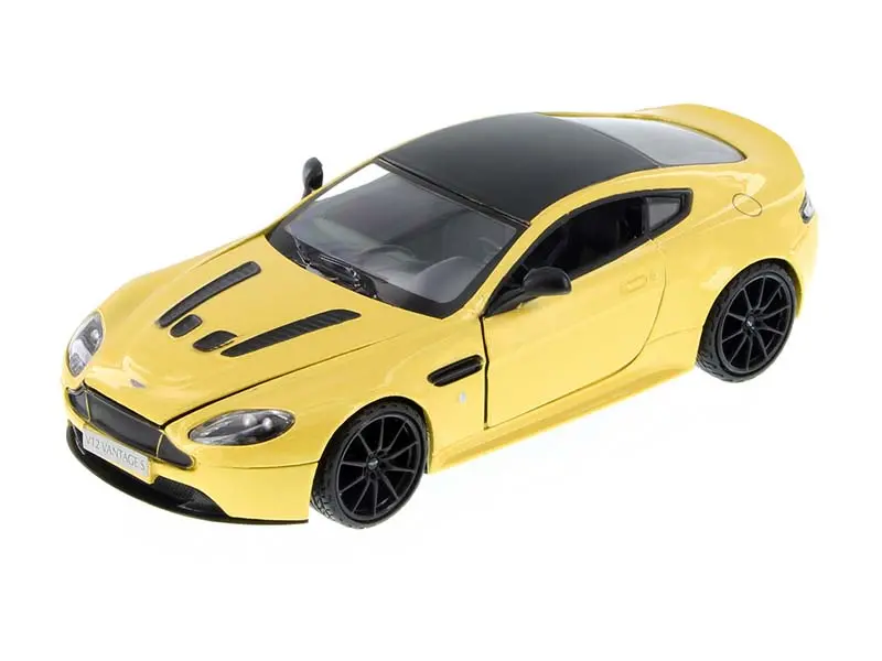 Aston Martin V12 Vantage S Yellow Diecast 1:24 Scale Model - Motormax 79322Yl 1