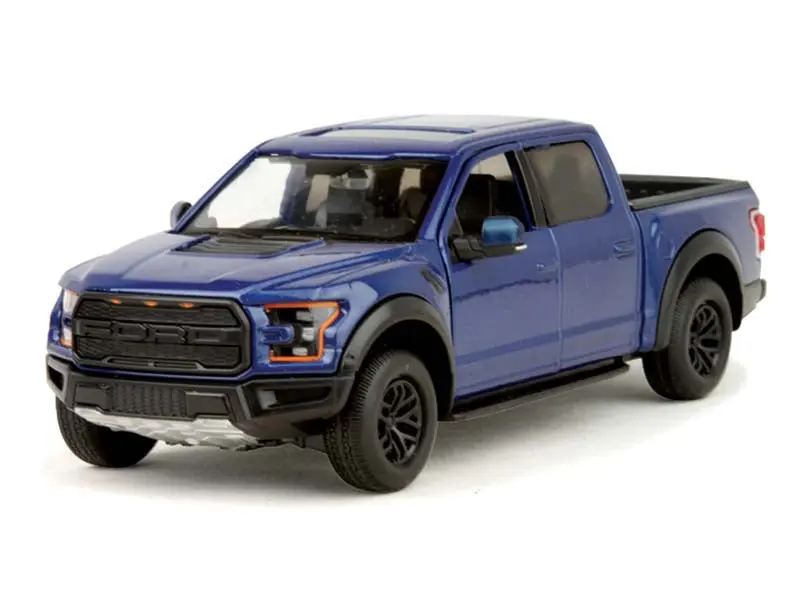 2017 Ford F-150 Raptor Pickup - Blue Diecast 1:27 Scale Model Truck - Motormax 79344Bl 1
