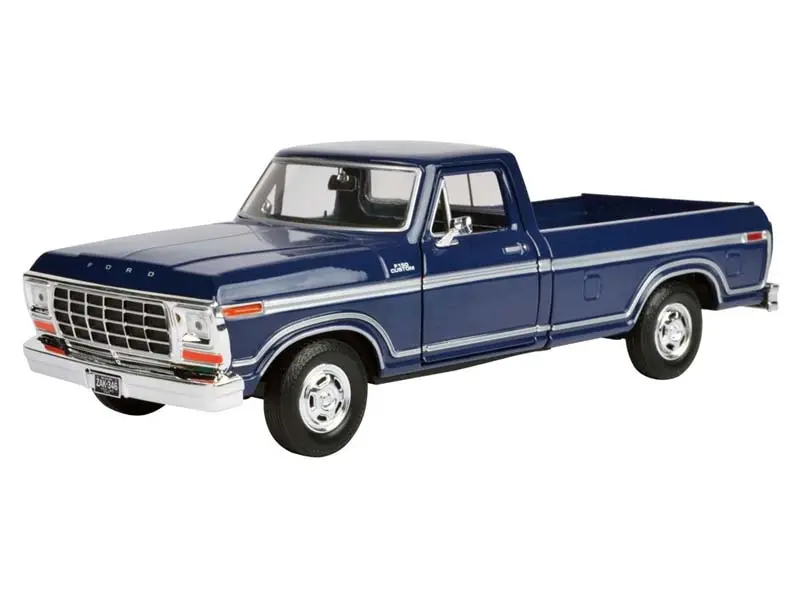 6 Pack Case - 1979 Ford F-150 Pickup Truck - Blue (Timeless Legends) Diecast 1:24 Model - Motormax 79346Bl 1