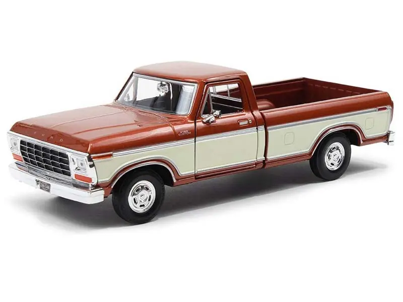 1979 Ford F-150 Custom – Brown / Cream Two-Tone (Timeless Legends) Diecast 1:24 Scale Model - Motormax 79346Brncrm 1