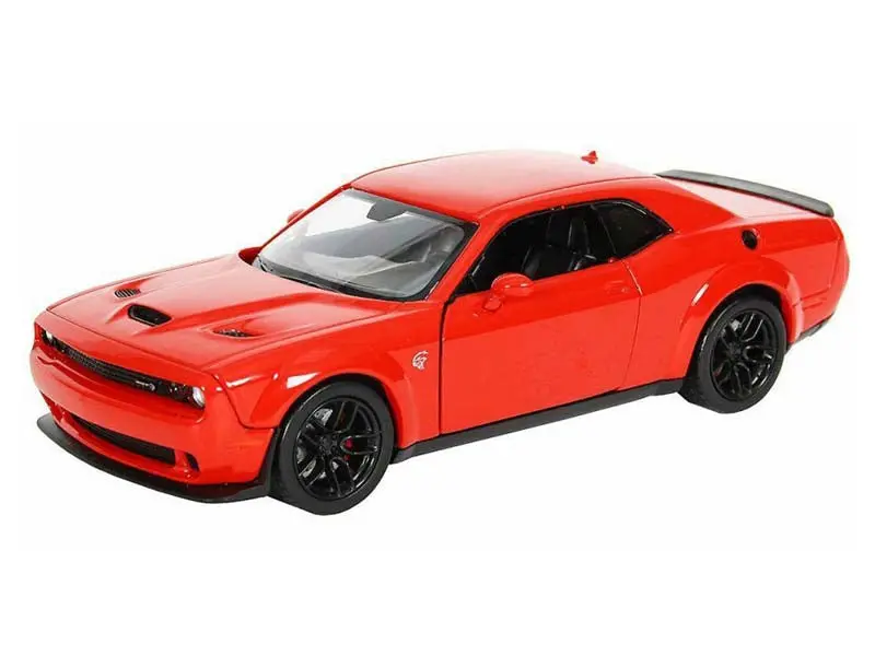 2018 Dodge Challenger Srt Hellcat Widebody Red Diecast 1:24 Scale Model - Motormax 79350Rd 1
