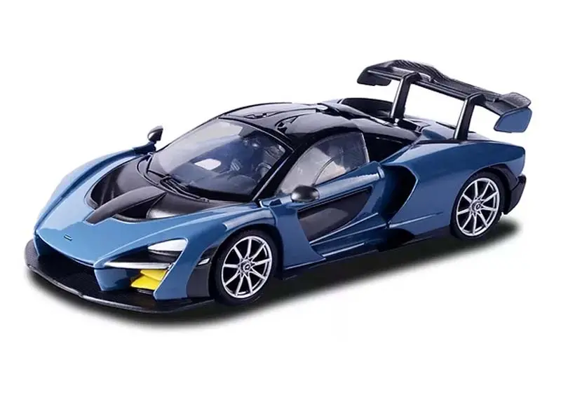 Mclaren Senna - Gray Blue Metallic And Black (Timeless Legends) Diecast 1:24 Scale Model - Motormax 79355Bl 1