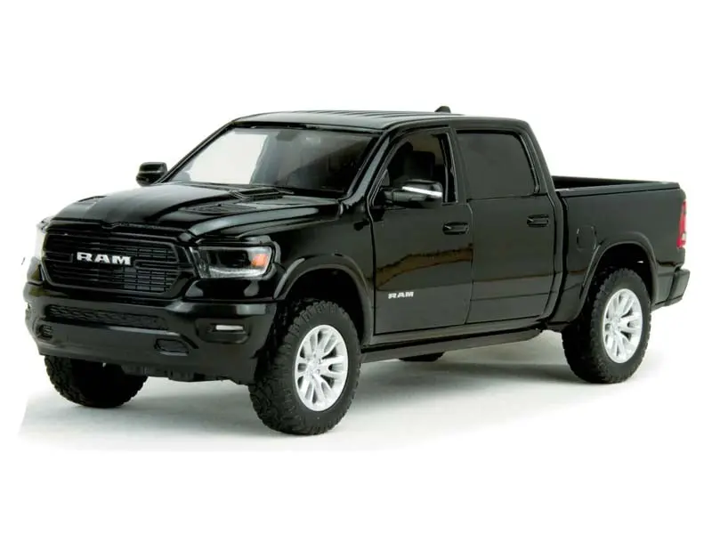 2019 Dodge Ram 1500 Crew Cab Laramie Pickup Black (Timeless Legends) Diecast 1:24 Scale Model Truck - Motormax 79357Bk 1