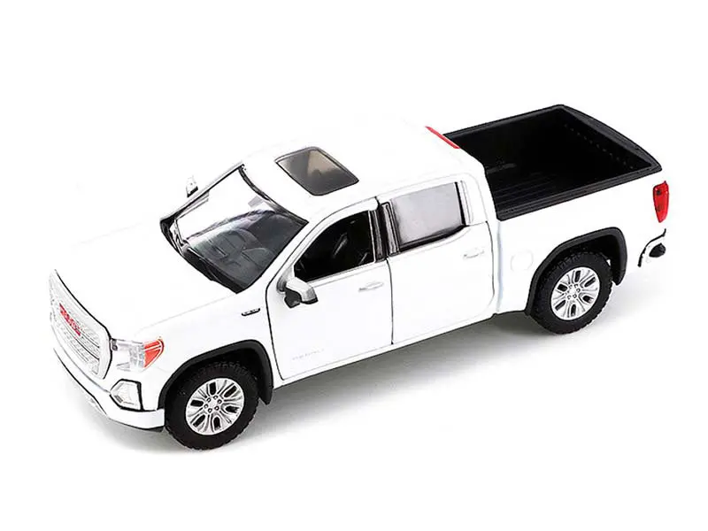 2019 Gmc Sierra 1500 Denali Crew Cab White (Timeless Legends) Diecast 1:24 Scale Model - Motormax 79362Wh 1