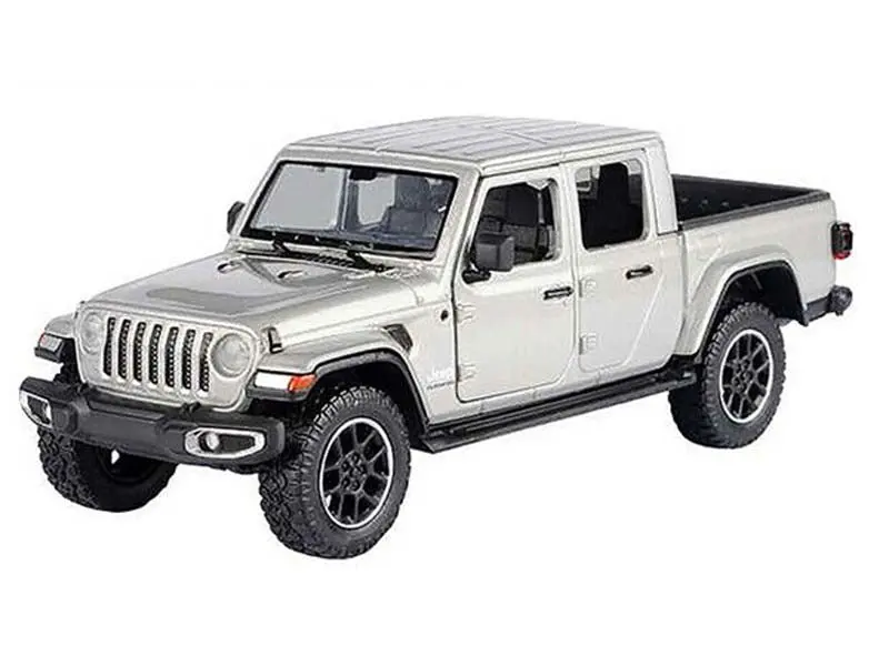 2021 Jeep Gladiator Overland - Silver Closed Top (Timeless Legends) Diecast 1:27 Scale Model - Motormax 79365Sil 1