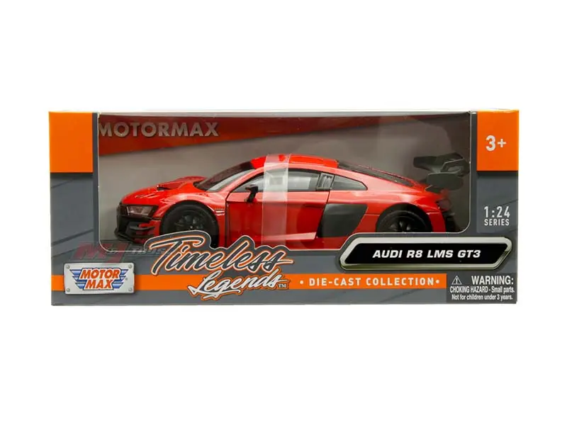 Audi R8 Lms Gt3 – Red (Timeless Legends) Diecast 1:24 Scale Model - Motormax 79380Rd 1