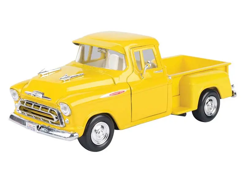 1957 Chevrolet 3100 Stepside – Yellow (Timeless Legends) Diecast 1:24 Scale Model - Motormax 79381Yl 1