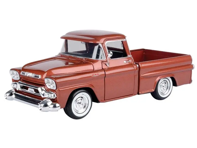 1958 Gmc 100 Wideside Pickup – Brown Metallic (Timeless Legends) Diecast 1:24 Scale Model - Motormax 79385Brn 1