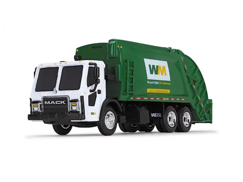 Mack Lr Rear Load Refuse Truck (Waste Management) Diecast 1:87 Ho Scale Model - First Gear 80-0357D 1