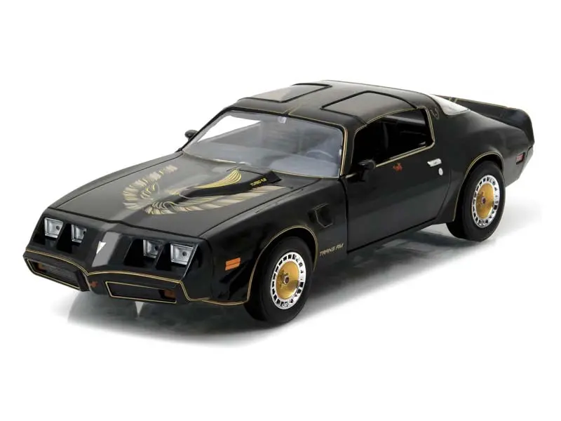 1980 Pontiac Firebird Trans Am Turbo 4.9L Starlight Black W/ Golden Eagle Hood - Diecast 1:24 Scale Model - Greenlight 84037 1