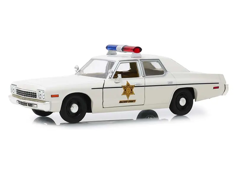 1975 Dodge Monaco Cream - Hazzard County Sheriff Diecast 1:24 Scale Model - Greenlight 84094 1