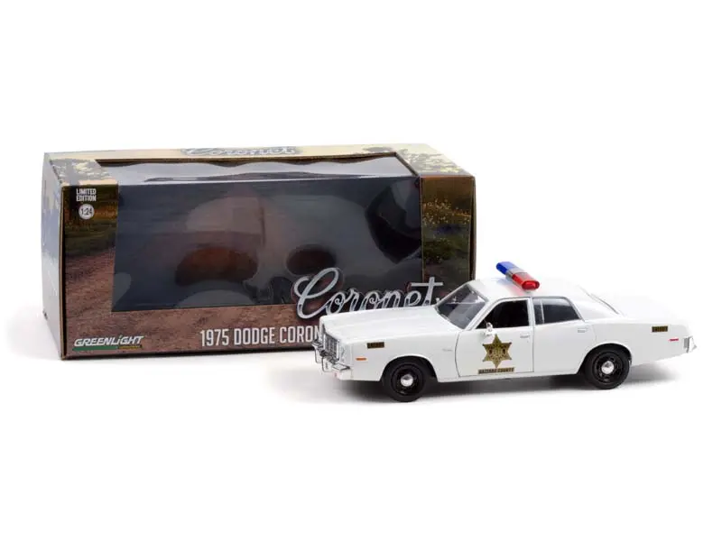 1975 Dodge Coronet - Hazzard County Sheriff Diecast 1:24 Scale Model - Greenlight 84104 1