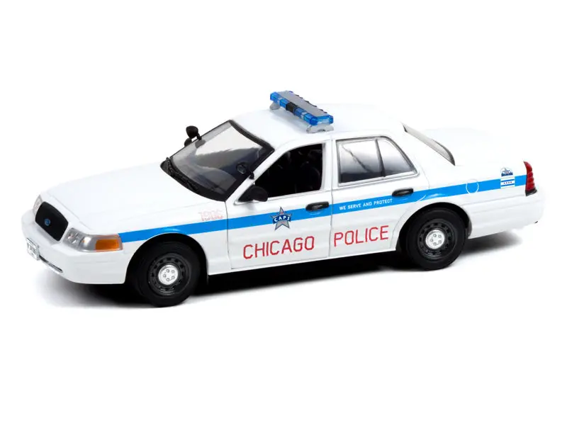 2008 Ford Crown Victoria Police Interceptor - City Of Chicago Police Department (Hot Pursuit Series 3) Diecast 1:24 Scale Model - Greenlight 85533 1