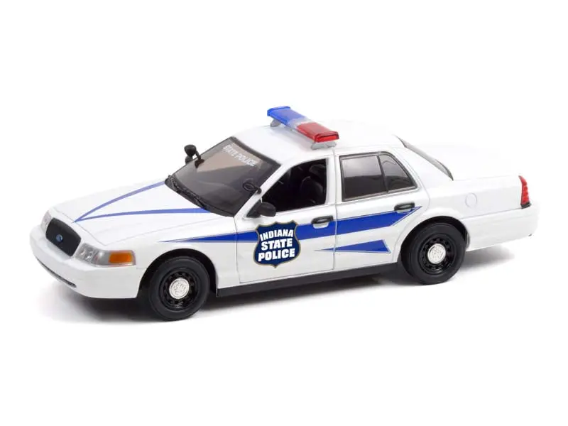 2008 Ford Crown Victoria Police Interceptor (Indiana State Police) "Hot Pursuit" Diecast 1:24 Scale Model - Greenlight 85543 1