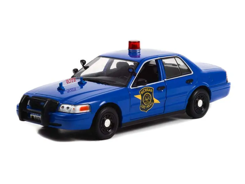 2008 Ford Crown Victoria Police Interceptor - Michigan State Police (Hot Pursuit Series 5) Diecast 1:24 Scale Model - Greenlight 85553 1