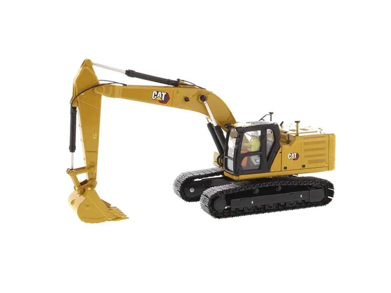 Cat Caterpillar 330 Hydraulic Excavator Next Generation W/ Operator - (High Line Series) 1:50 Scale Model - Diecast Masters 85585 1