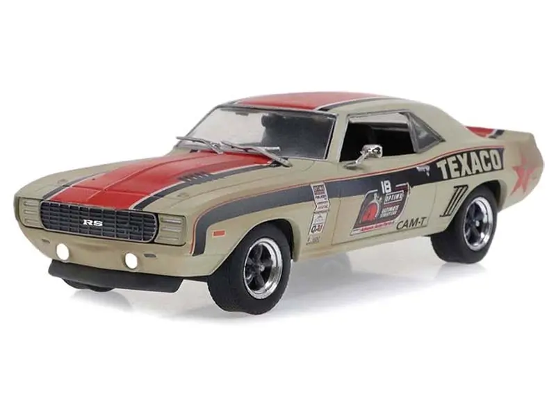 1969 Chevrolet Camaro Rs Texaco #18 - 2021 Optima Ultimate Street Car National Champion Gtv Class Diecast 1:43 Scale Model - Greenlight 86353 1