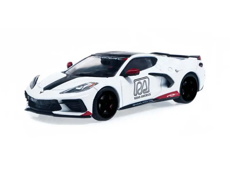 2020 Chevrolet Corvette C8 Stingray Coupe - Road America Official Pace Car Diecast 1:43 Scale Model - Greenlight 86623 1