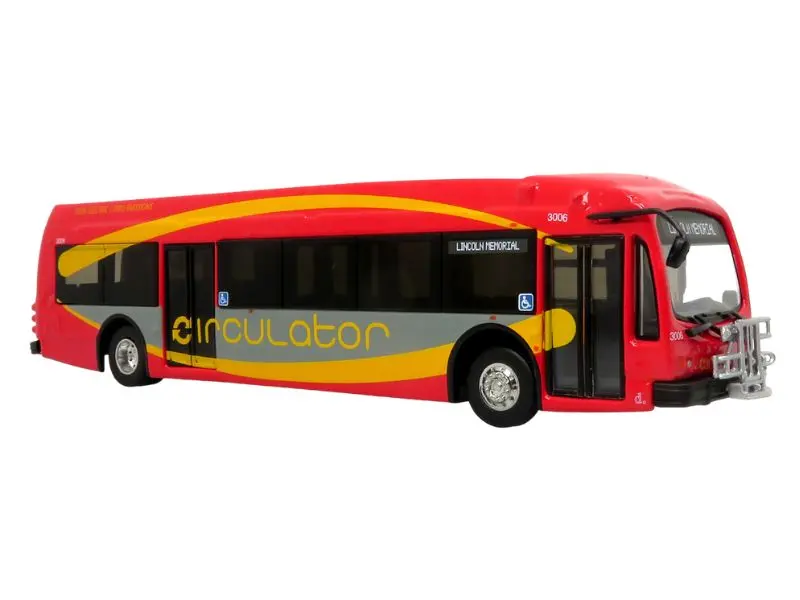 2021 Proterra Zx5 Electric Transit Bus: Washington, D.C. Circulator Diecast 1:87 Scale Model - Iconic Replicas 87-0309 1