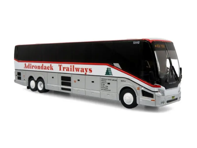 Prevost H3-45 Coach: Adirondack Trailways Diecast 1:87 Scale Model - Iconic Replicas 87-0419 1