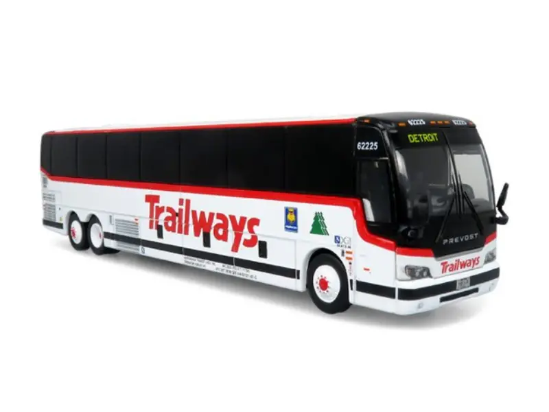 Prevost X3-45 Coach: Adirondack Trailways Diecast 1:87 Scale Model - Iconic Replicas 87-0477 1