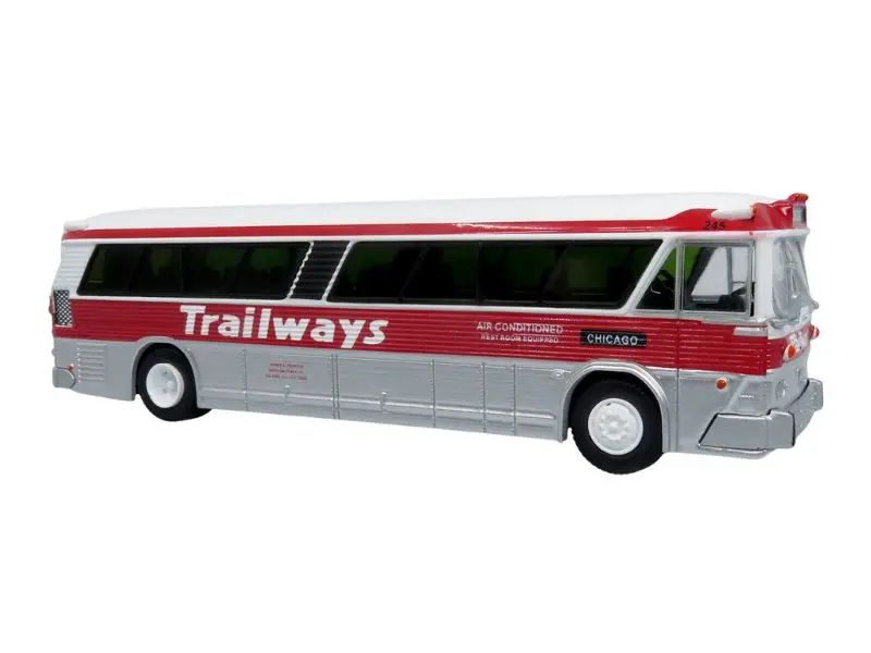 1964 Mci Mc-5A Coach: Trailways Diecast 1:87 Scale Model - Iconic Replicas 87-0630 1
