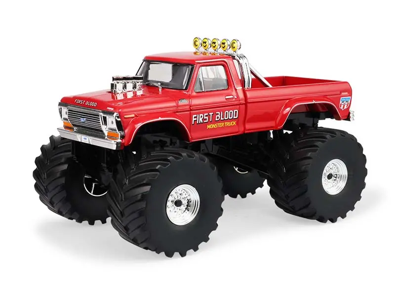 1978 Ford F-250 Monster Truck W/ 66-Inch Tires - First Blood (Kings Of Crunch) Diecast 1:43 Scale Model - Greenlight 88052 1