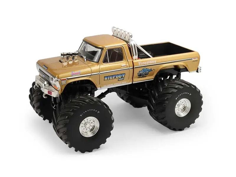 1979 Ford F-250 Monster Truck – Gold Metallic (Kings Of Crunch - Bigfoot #1 50Th Anniversary) Diecast 1:43 Scale Model - Greenlight 88061 1