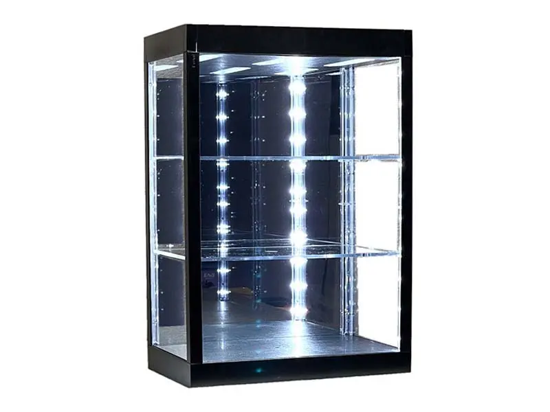 3-Tier Collectible Usb Powered Led Display Case W/ Top & Front Lighting For Diecast 1:18, 1:24, 1:43 & 1:64 Scale Models - 8827Mbk 1