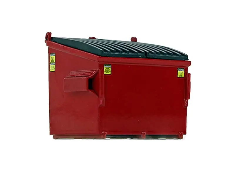 Refuse Trash Bin Red 1:34 Diecast Model - First Gear 90-0580 1