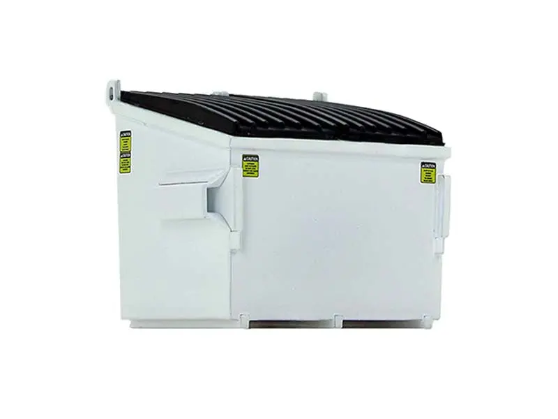 Refuse Trash Bin White Diecast 1:34 Model - First Gear 90-0581 1