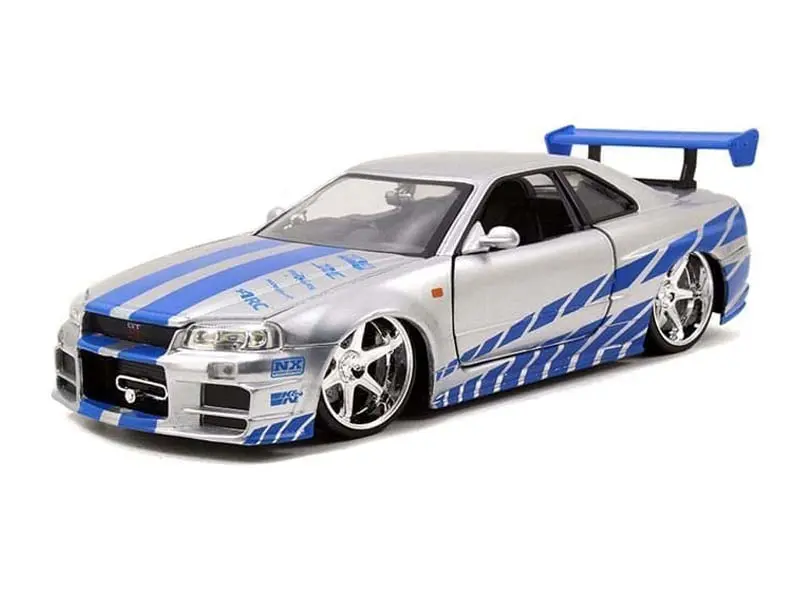 Brian’S 2002 Nissan Skyline Gt-R34 (Fast & Furious) Diecast 1:24 Scale Model - Jada 97158 1