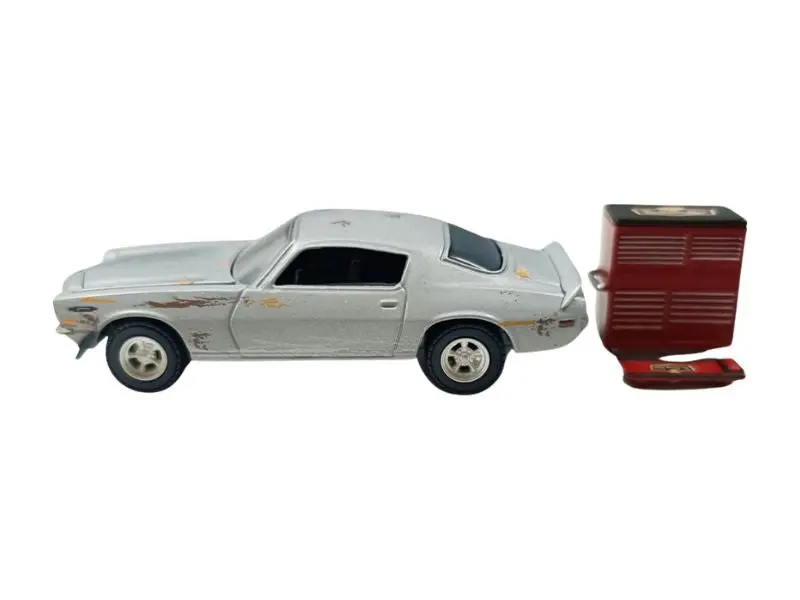 Pre-Order 1970 Chevrolet Camaro – Cortez Silver Unrestored W/ Tool Cart And Creeper (The Hobby Shop Series 17) Diecast 1:64 Scale Model - Greenlight 97170C 1