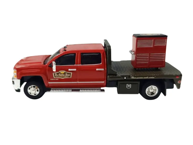 Pre-Order 2016 Chevrolet Silverado 3500Hd Dually Flatbed W/ Tool Cabinet (The Hobby Shop Series 17) Diecast 1:64 Scale Model - Greenlight 97170D 1