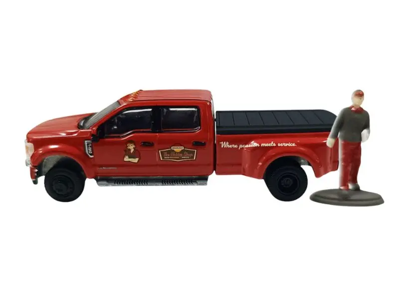 Pre-Order 2022 F-450 Dually – Shop Truck W/ Mechanic Figure (The Hobby Shop Series 17) Diecast 1:64 Scale Model - Greenlight 97170F 1