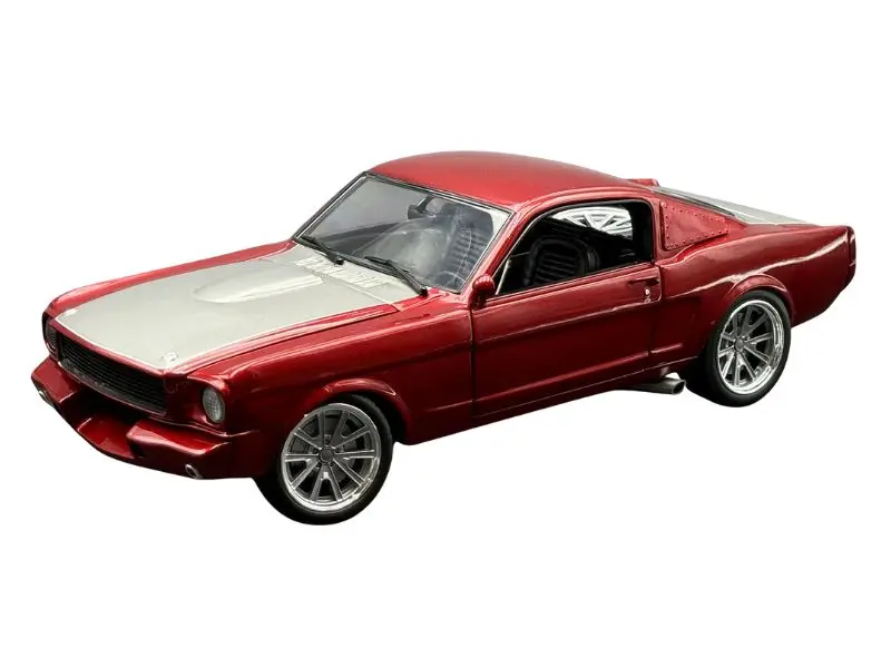 1965 Ford Mustang Shelby Gt350r Pro Touring - Deep Metallic Candy Maroon Diecast 1:18 Scale Model - Acme A1801887 1