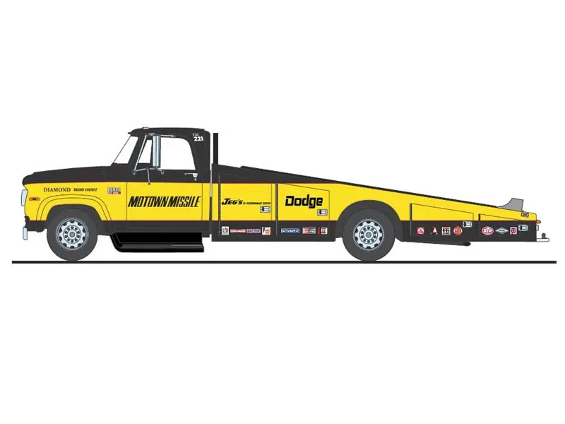 Pre-Order 1970 Dodge D-300 Ramp Truck - Motown Missile Diecast 1:18 Scale Model - Acme A1801918 1