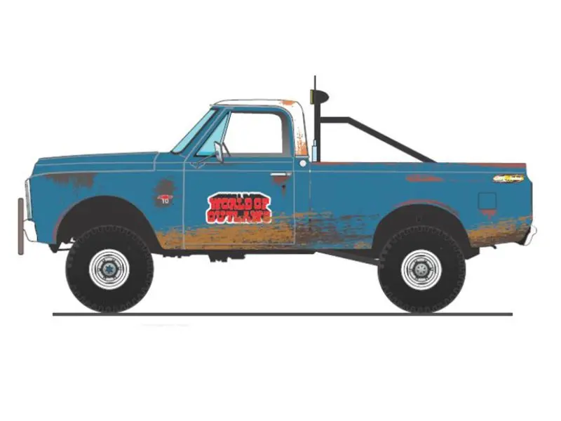 Pre-Order 1967 Chevrolet K-10 World Of Outlaws Push Truck Diecast 1:18 Scale Model - Acme A1807223 1