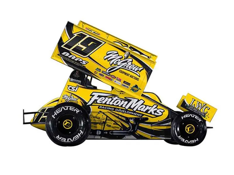 Pre-Order Brent Marks 2026 Fenton Marks Racing #19 Sprint Car Diecast 1:18 Scale Model - Acme A1826003 1
