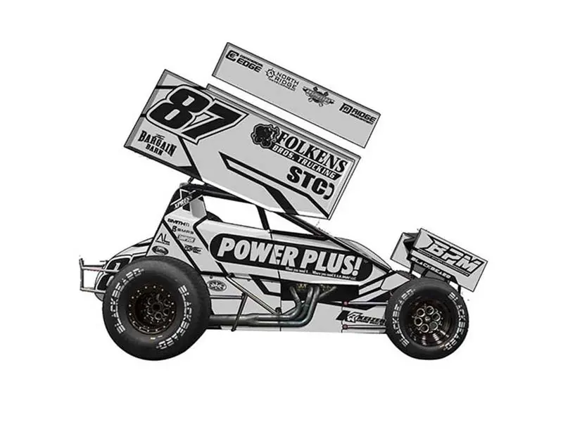 Pre-Order Aaron Reutzel 2026 Power Plus #87 Sprint Car Diecast 1:18 Scale Model - Acme A1826009 1
