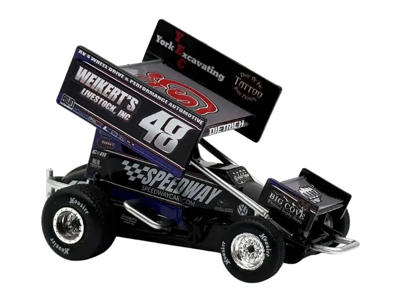 2025 #48 Weikert's Livestock Sprint Car - Danny Dietrich Diecast 1:50 Scale Model - Acme A5025001 1