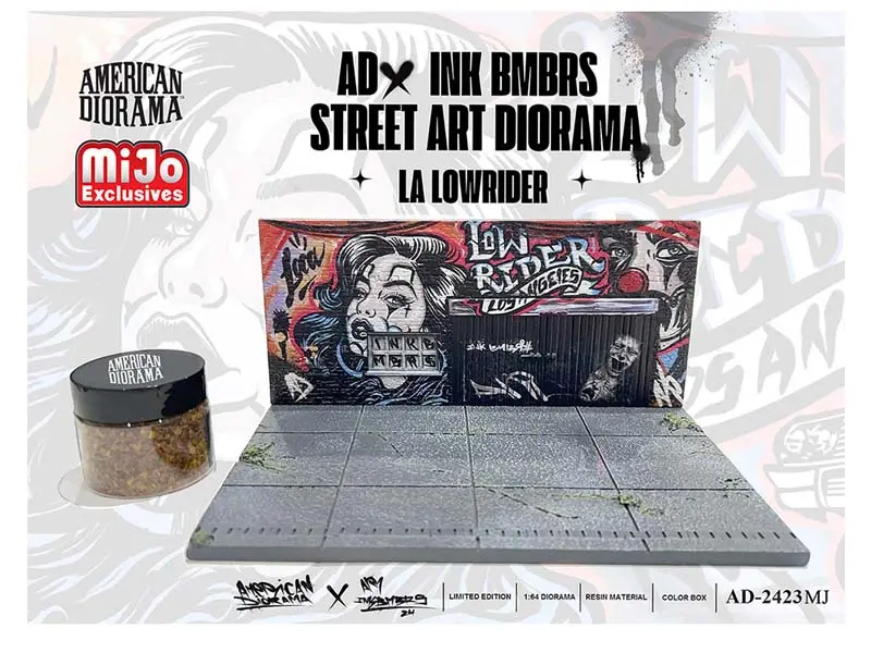 La Street Art Diorama Lowrider 1:64 Scale Model - American Diorama Ad2423 1