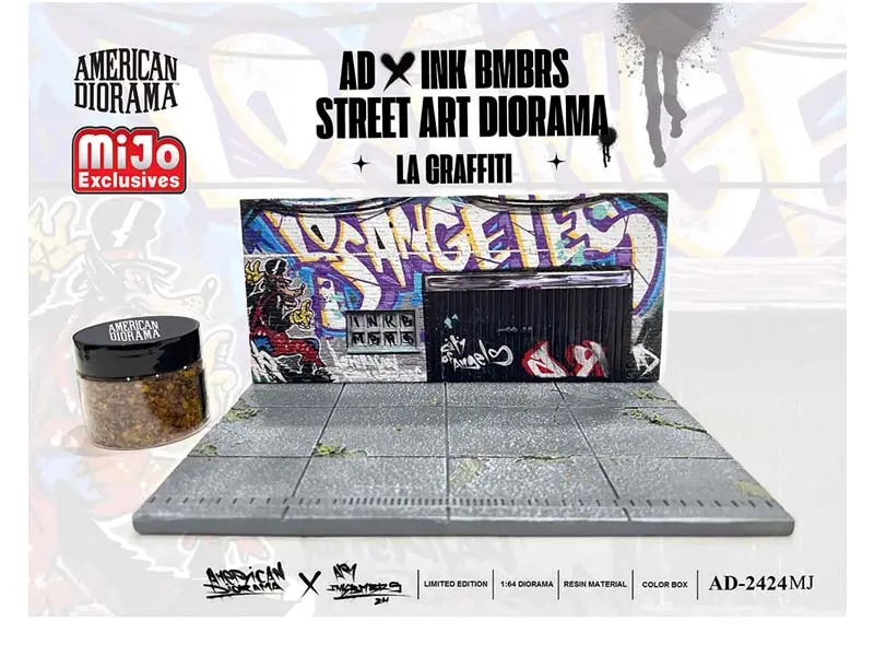 La Street Art Diorama Graffiti 1:64 Scale Model - American Diorama Ad2424 1