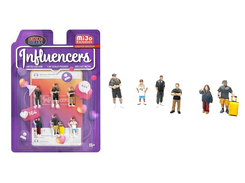 Influencers Figures Diecast 1:64 Scale Model - American Diorama Ad2433 1