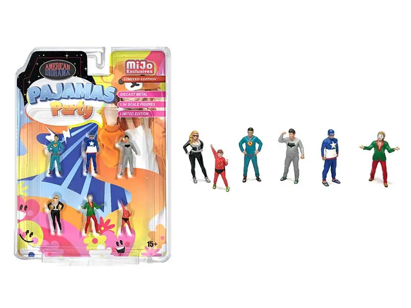 Pajamas Party Figures Diecast 1:64 Scale Model - American Diorama Ad2436 1