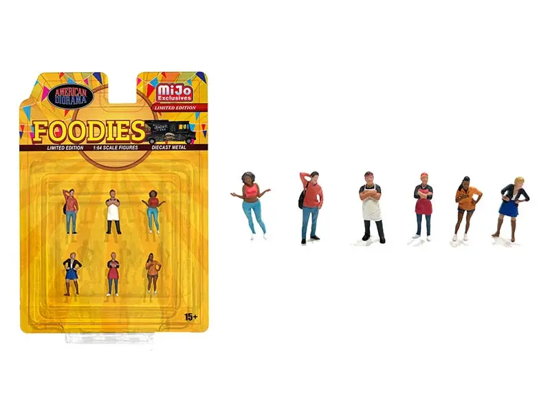 Foodies Figures Diecast 1:64 Scale Model - American Diorama Ad64531 1
