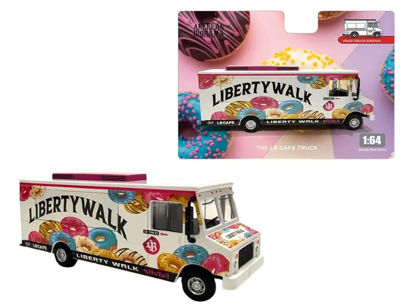 Food Truck – Liberty Walk Lb Cafe Truck Diecast 1:64 Scale Model - American Diorama Ad70103 1