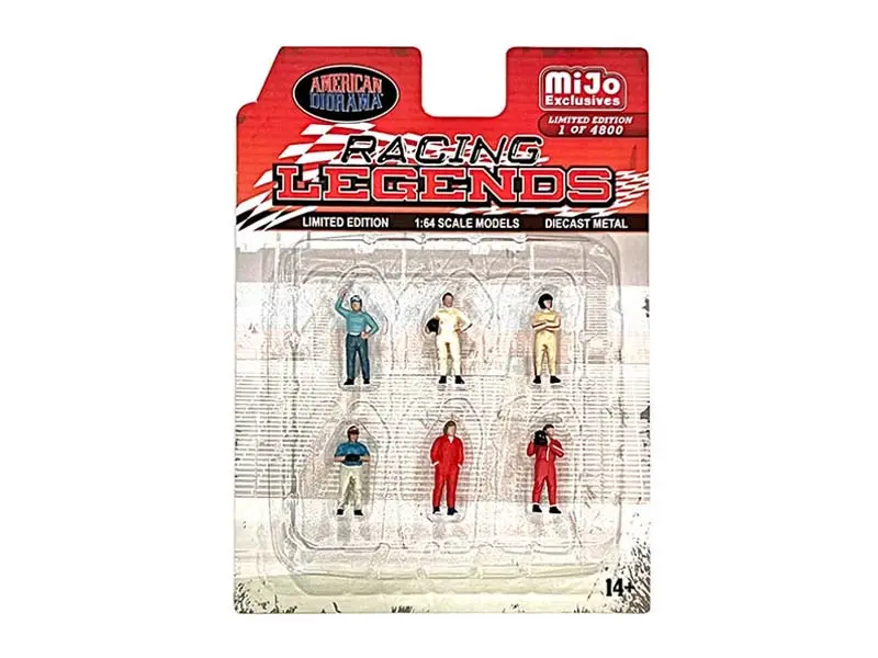 Racing Legends Figure Set (Mijo Exclusives) Diecast 1:64 Scale Model - American Diorama Ad76503 1