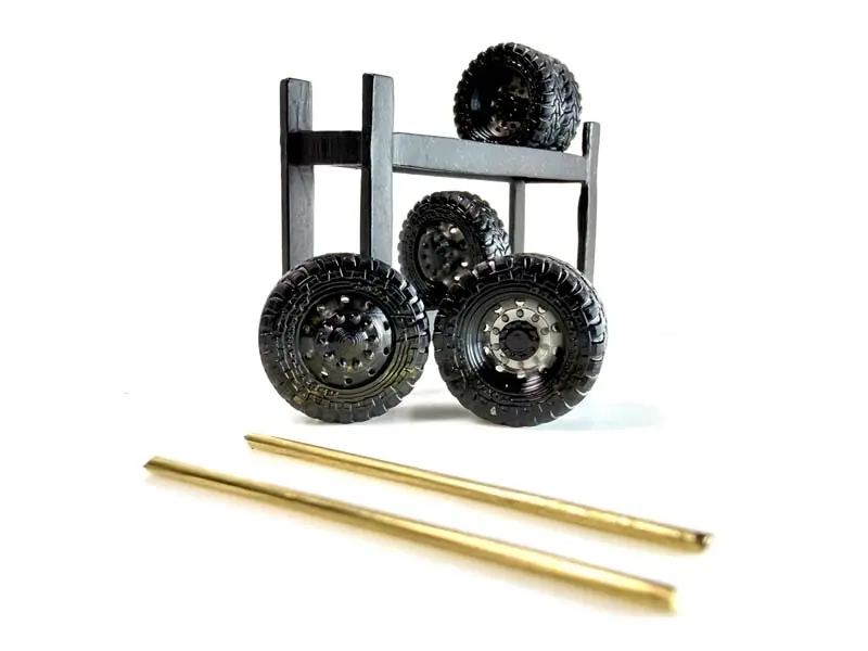 Cft Heavy Duty Forged Wheels W/ Mud Terrain Tires 1:64 Scale Model 1