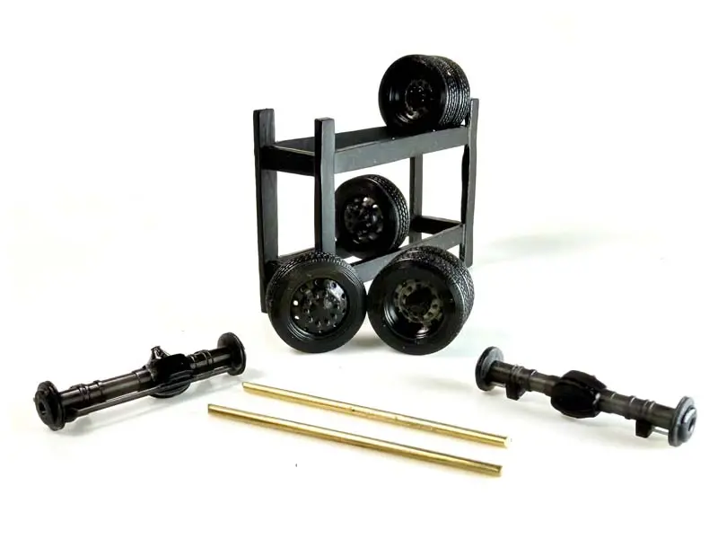 Cft Heavy Duty Forged Wheels W/ Lt Tires & Solid Lift Axles 1:64 Scale Model 1